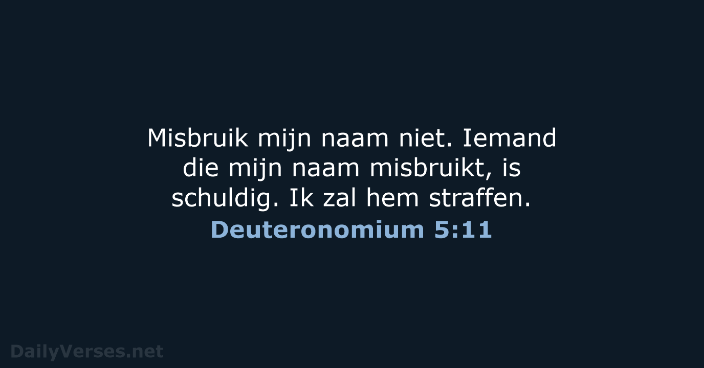 Deuteronomium 5:11 - BB