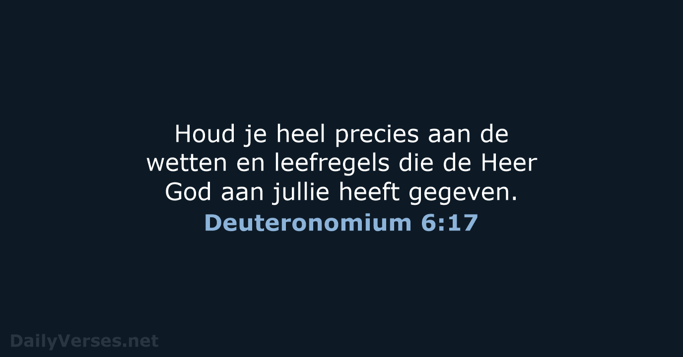Deuteronomium 6:17 - BB