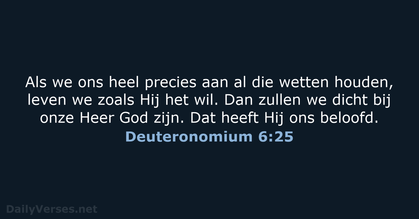 Deuteronomium 6:25 - BB