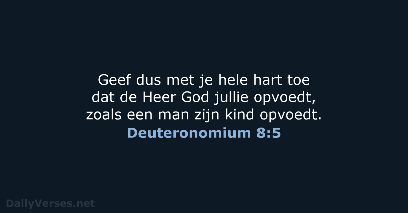 Deuteronomium 8:5 - BB