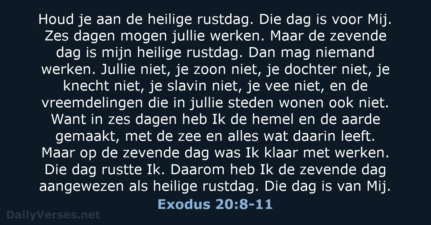 Exodus 20:8-11 - BB