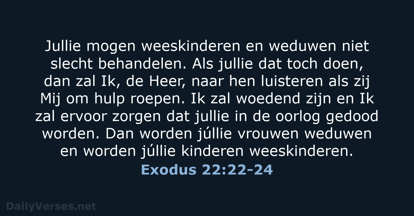 Exodus 22:22-24 - BB