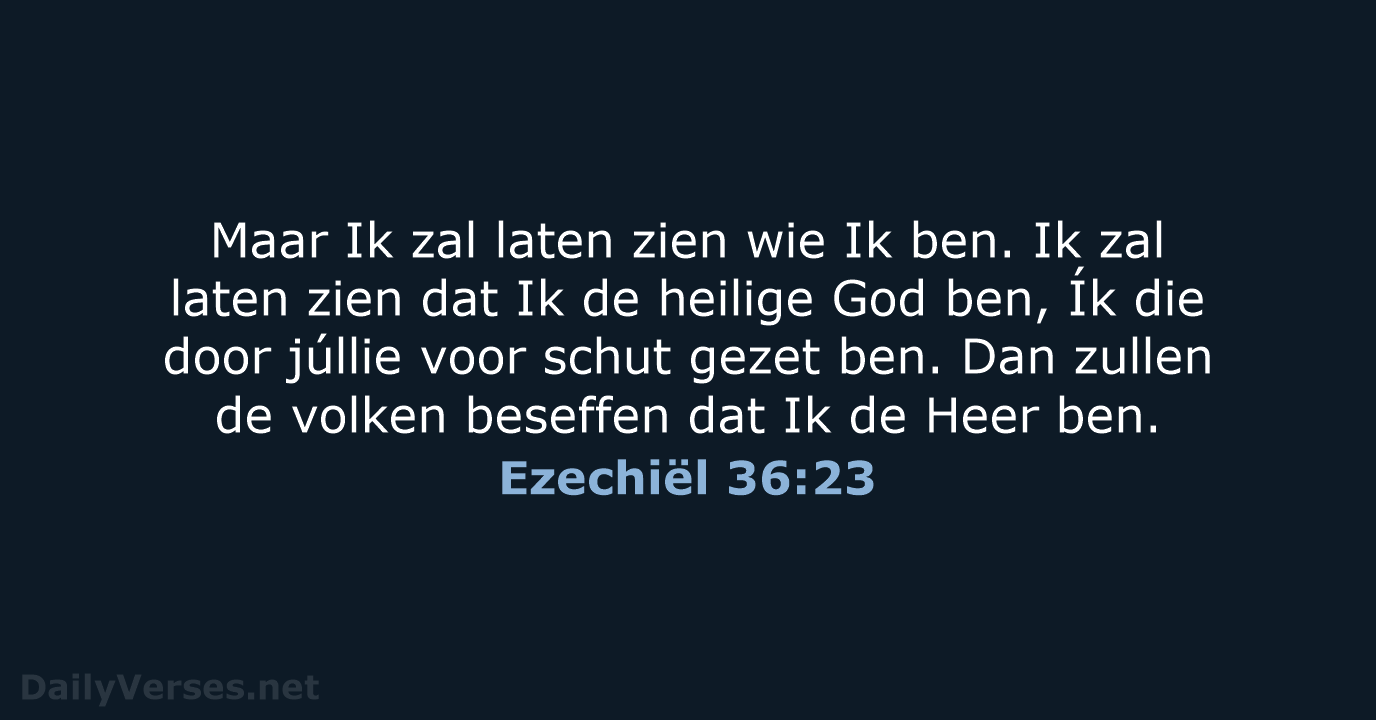 Ezechiël 36:23 - BB