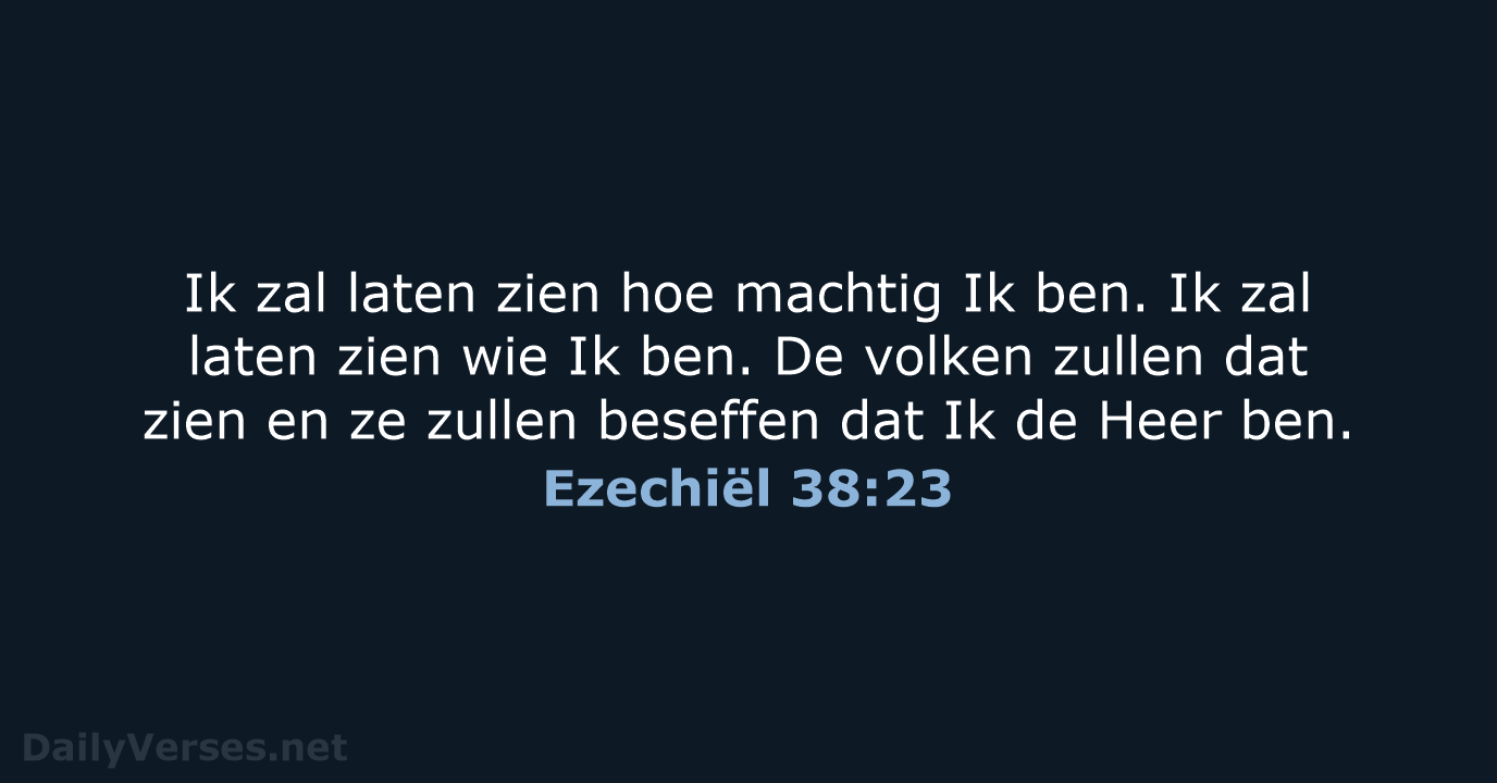 Ezechiël 38:23 - BB