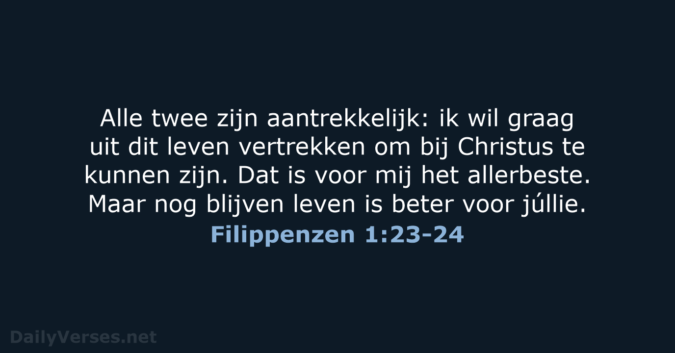 Filippenzen 1:23-24 - BB