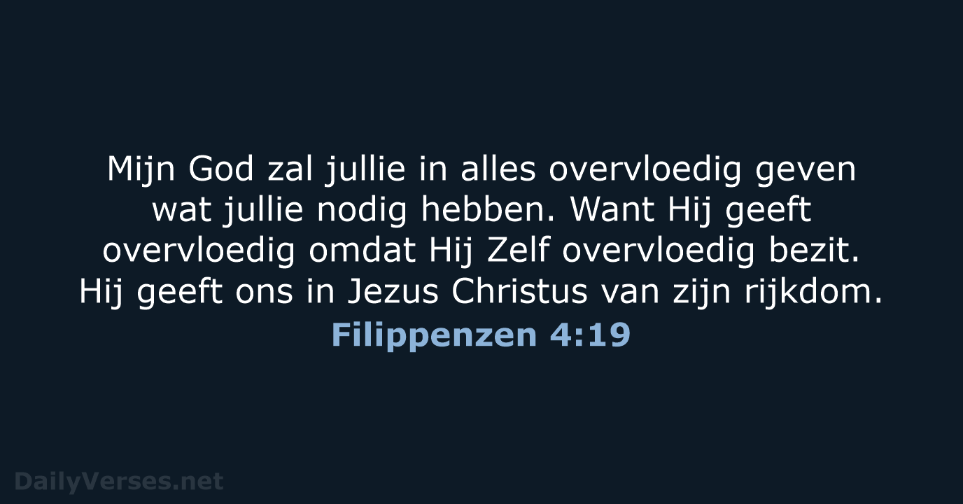 Filippenzen 4:19 - BB