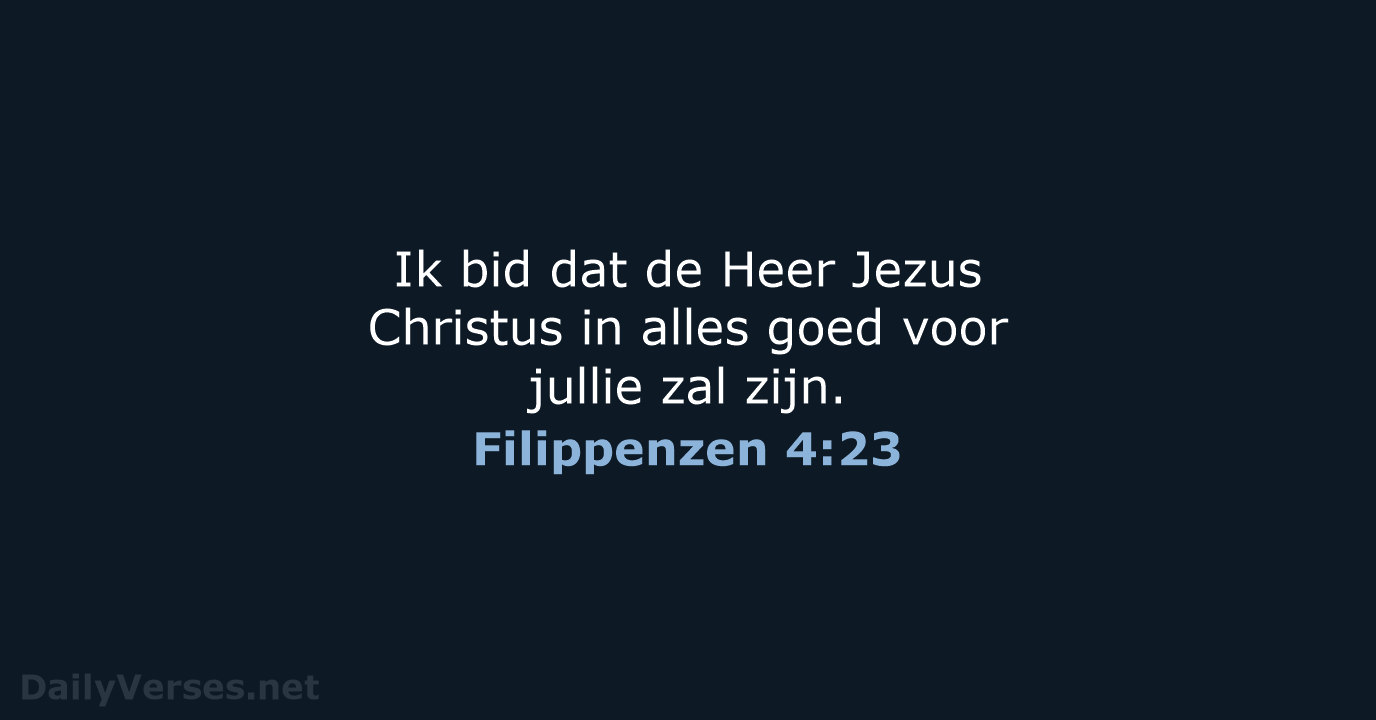 Filippenzen 4:23 - BB