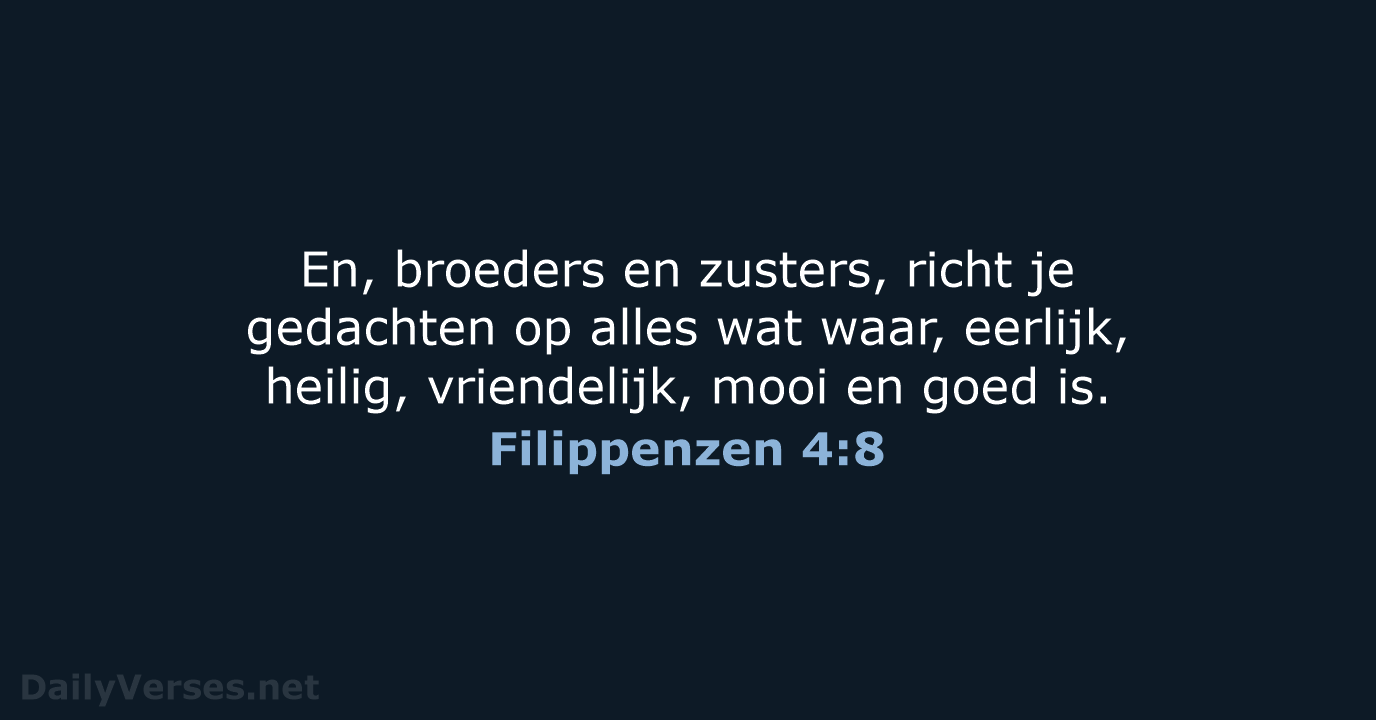 Filippenzen 4:8 - BB