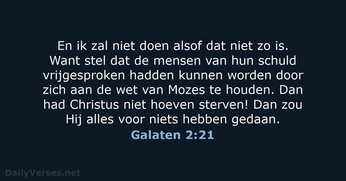 Galaten 2:21 - BB