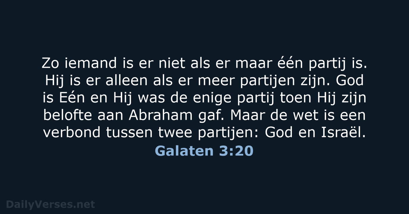 Galaten 3:20 - BB