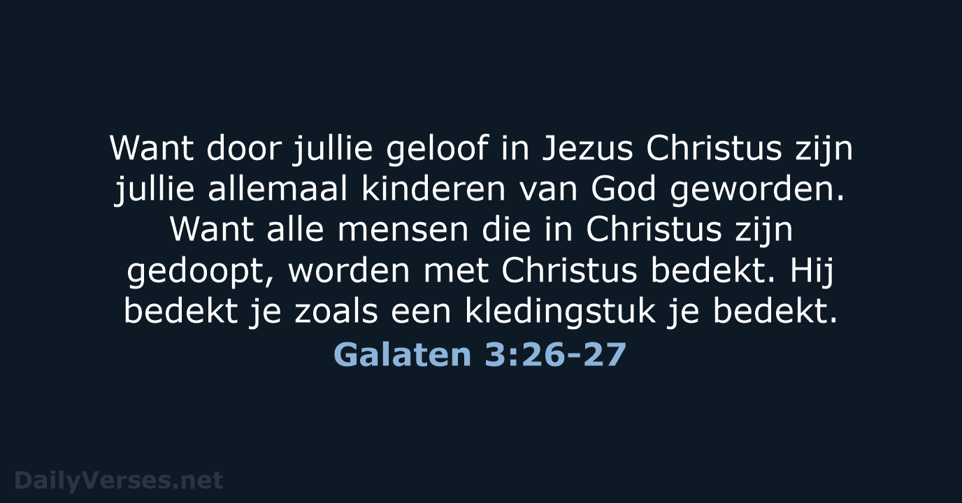 Galaten 3:26-27 - BB