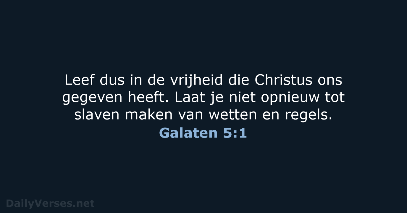 Galaten 5:1 - BB