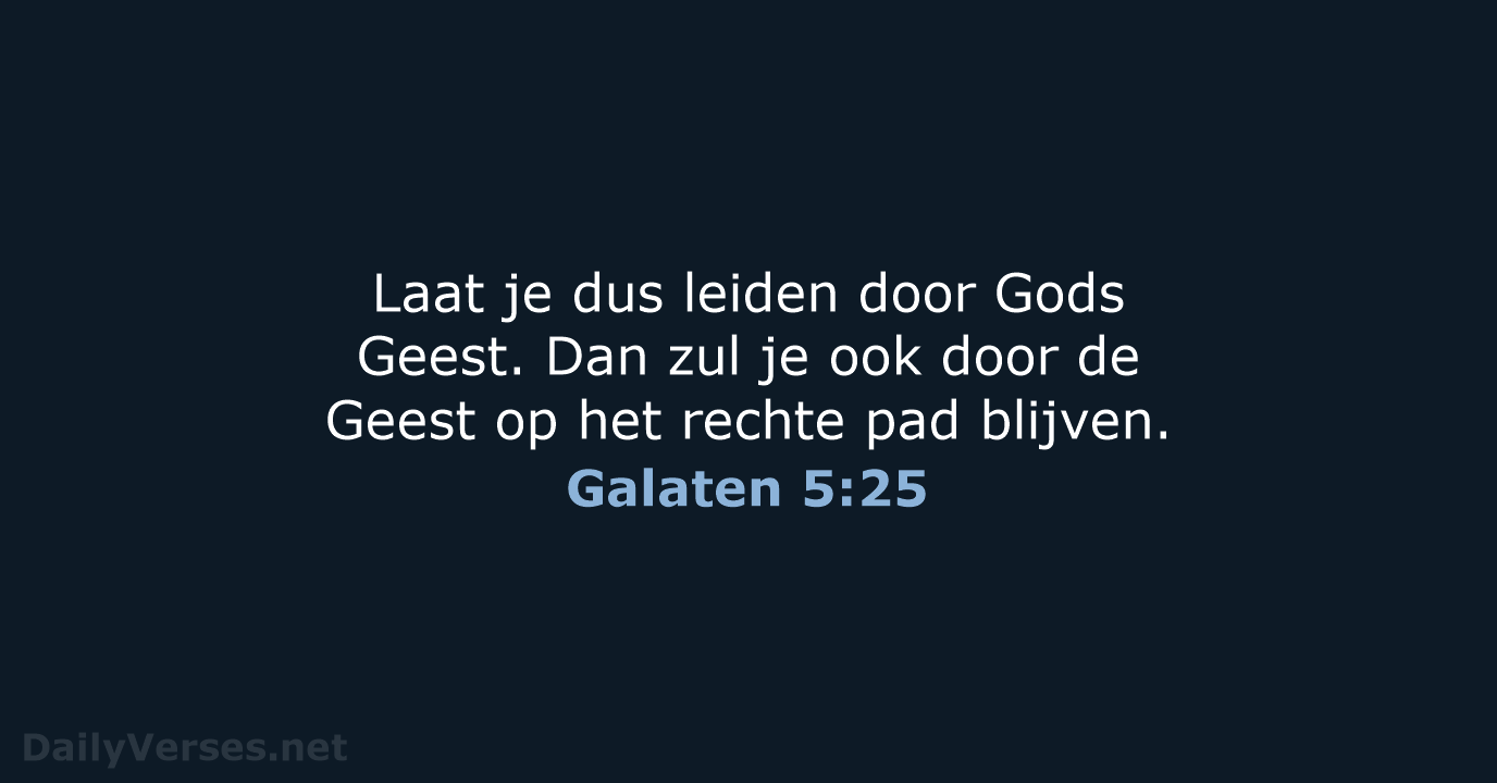 Galaten 5:25 - BB