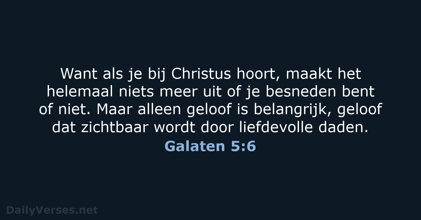 Galaten 5:6 - BB