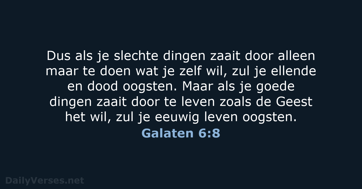 Galaten 6:8 - BB