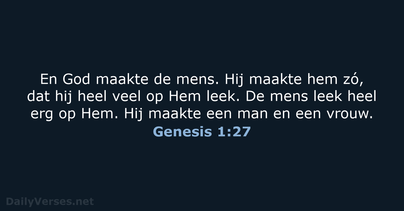Genesis 1:27 - BB