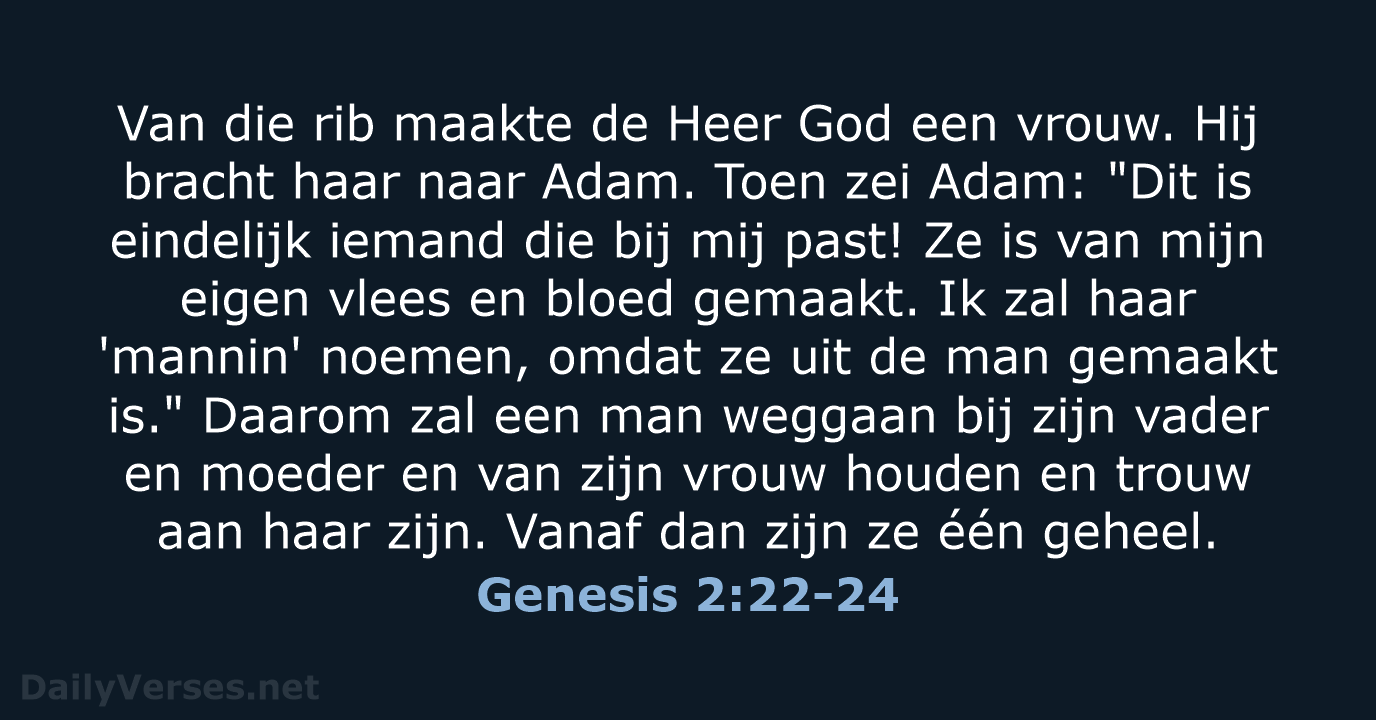 Genesis 2:22-24 - BB
