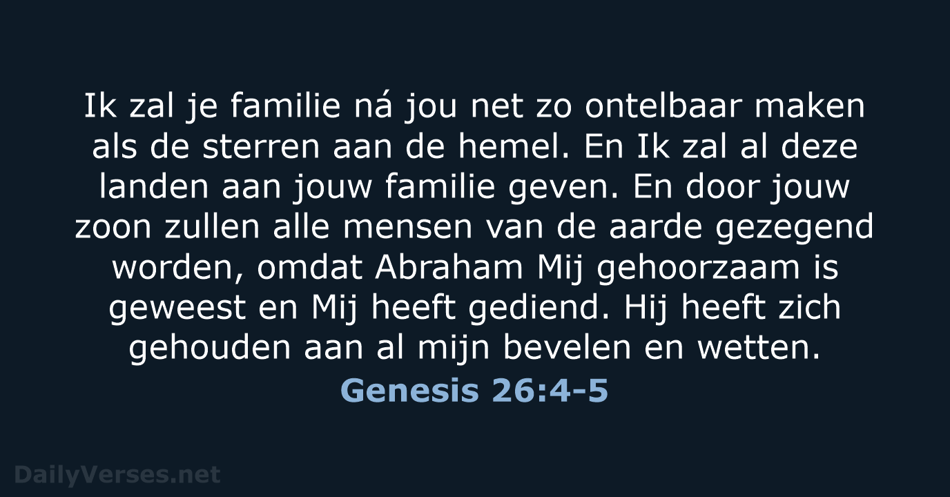 Genesis 26:4-5 - BB