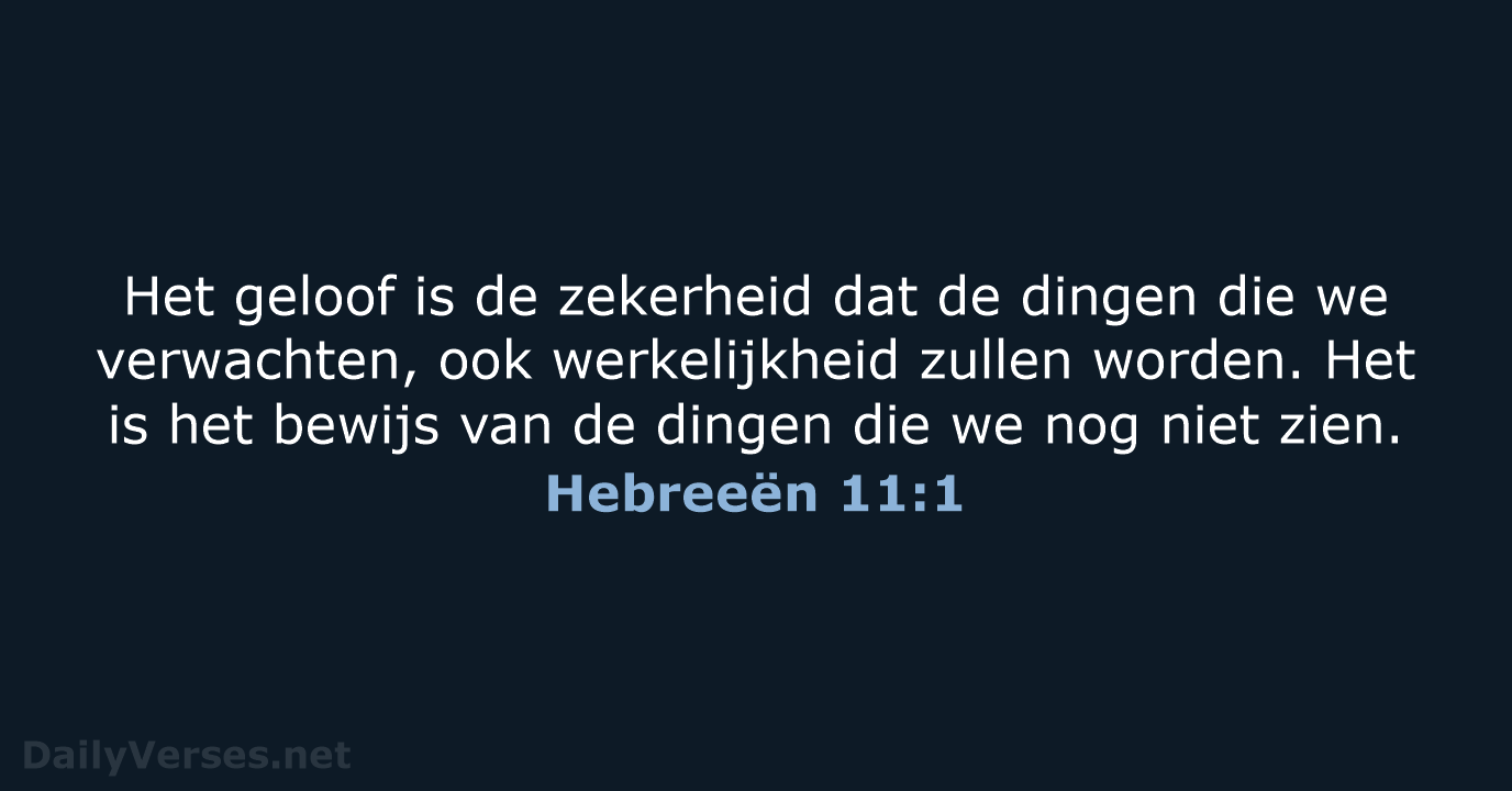 Hebreeën 11:1 - BB