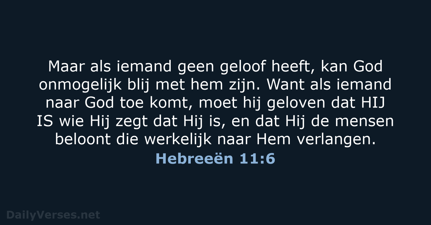 Hebreeën 11:6 - BB