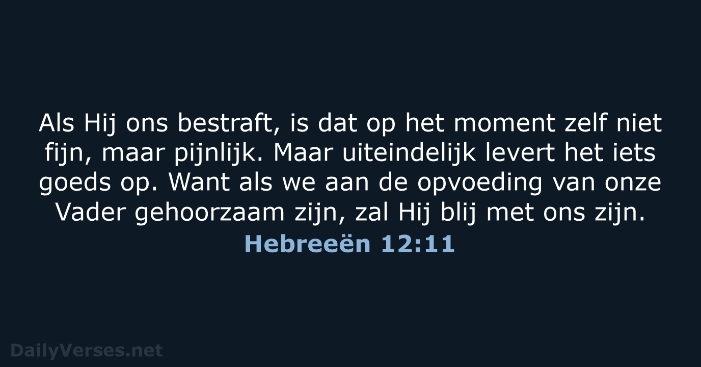 Hebreeën 12:11 - BB