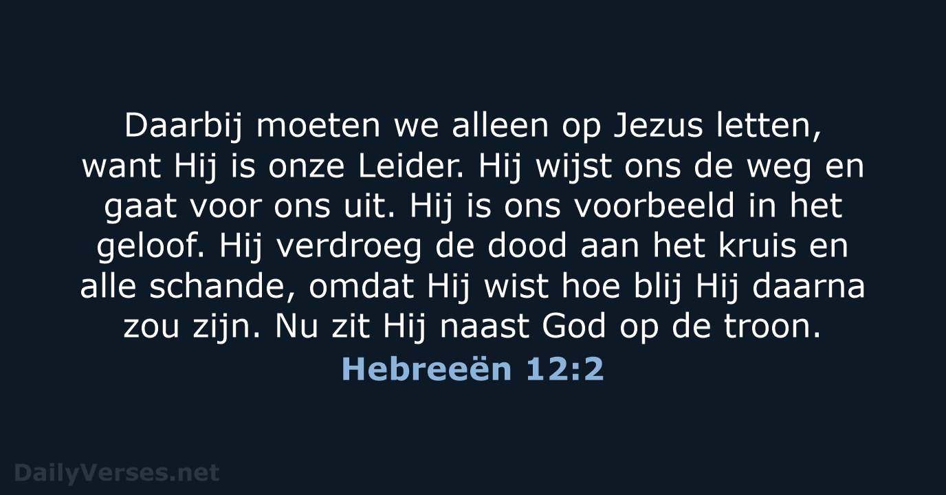 Hebreeën 12:2 - BB