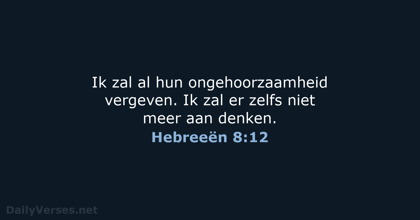 Hebreeën 8:12 - BB