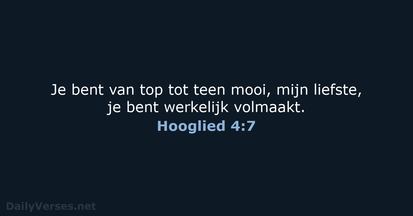 Hooglied 4:7 - BB