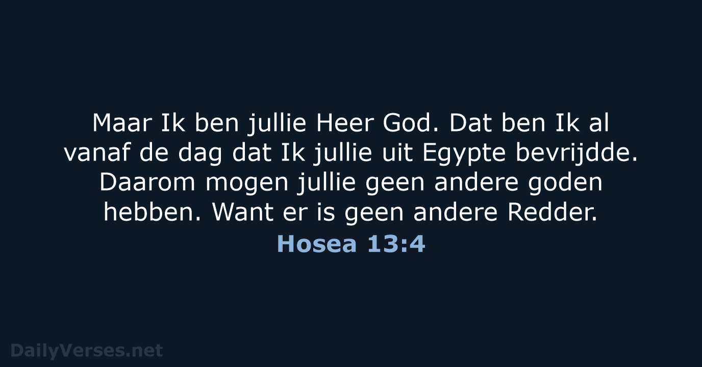 Hosea 13:4 - BB