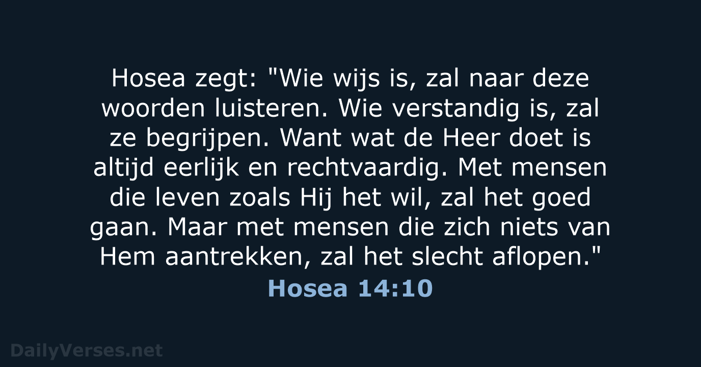 Hosea 14:10 - BB