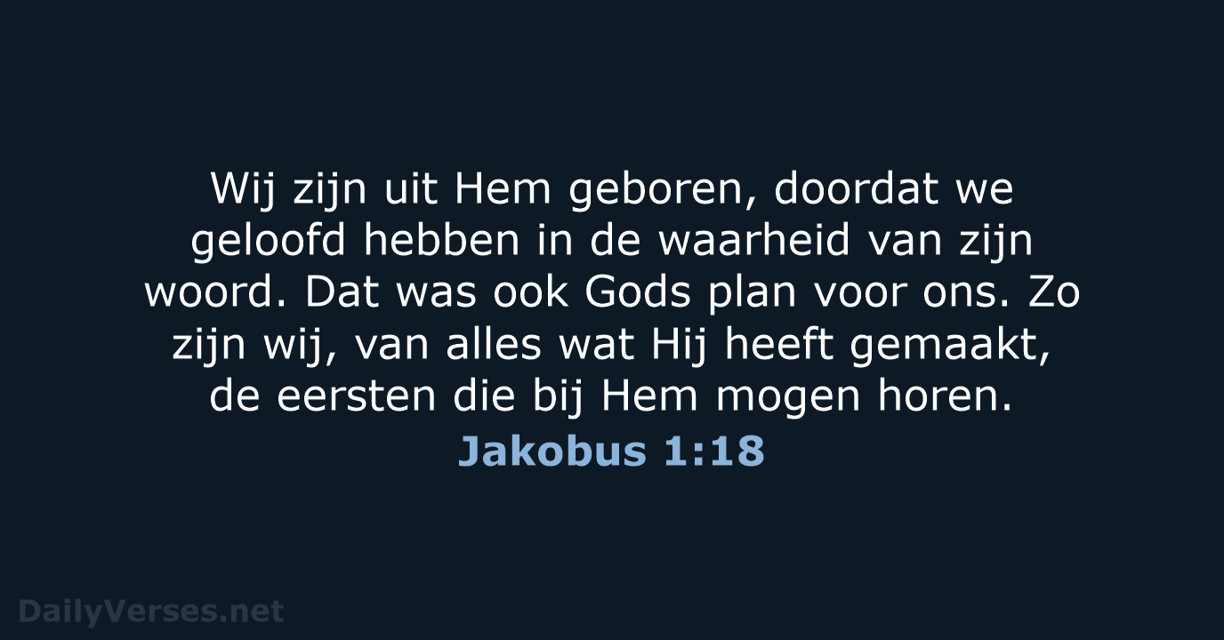 Jakobus 1:18 - BB