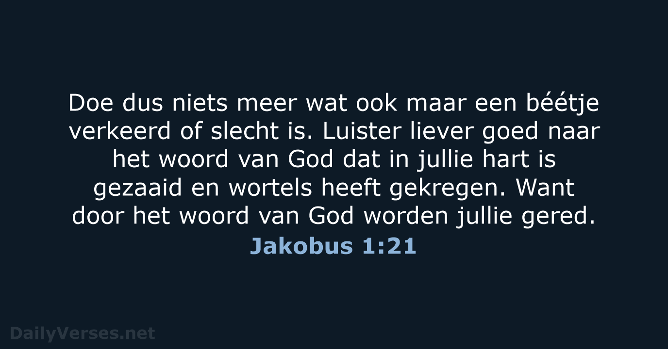 Jakobus 1:21 - BB