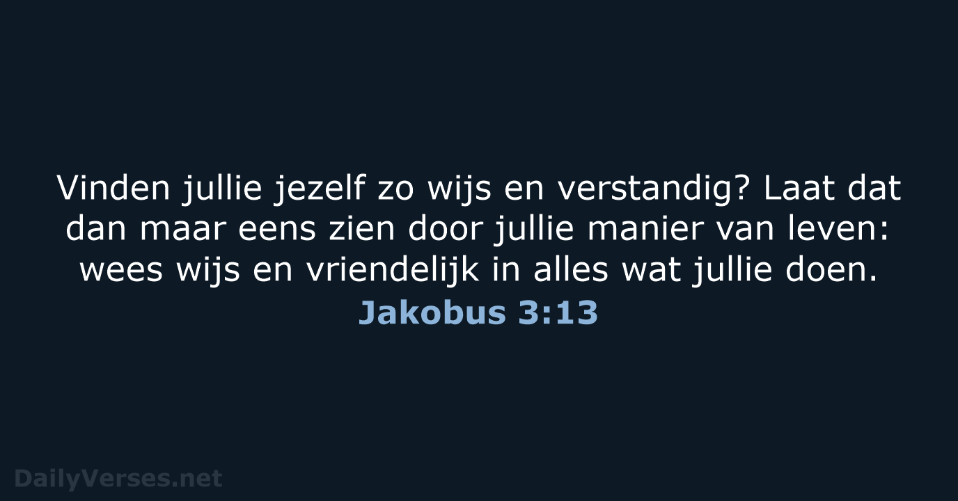 Jakobus 3:13 - BB
