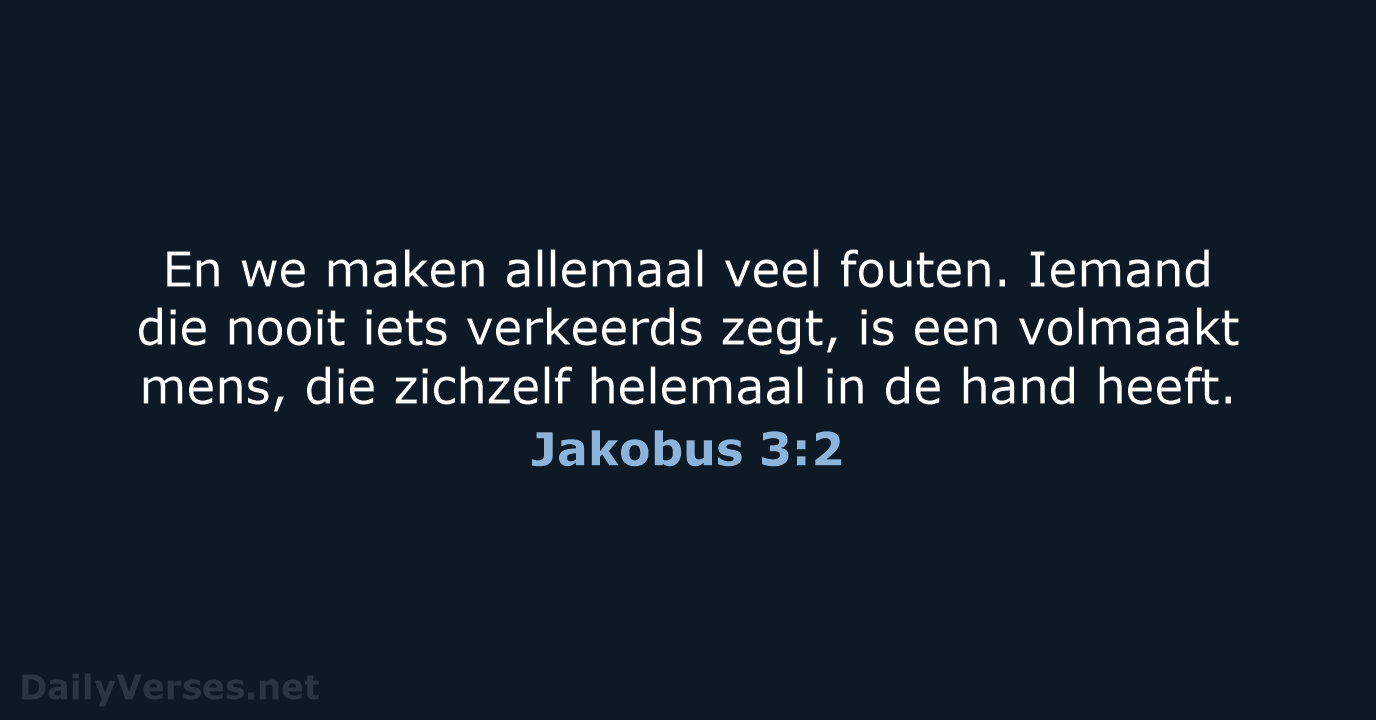 Jakobus 3:2 - BB