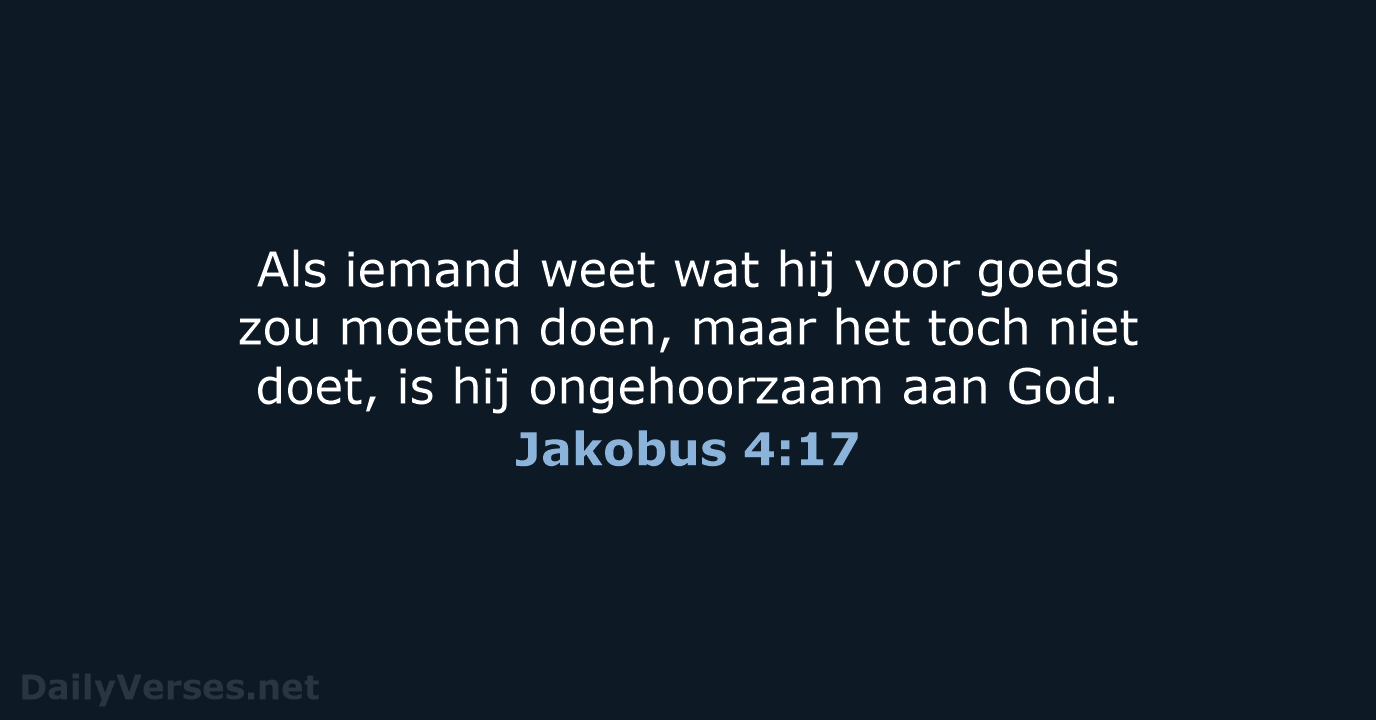 Jakobus 4:17 - BB