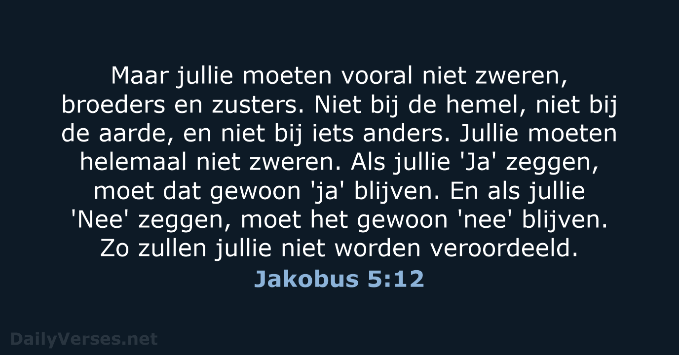 Jakobus 5:12 - BB