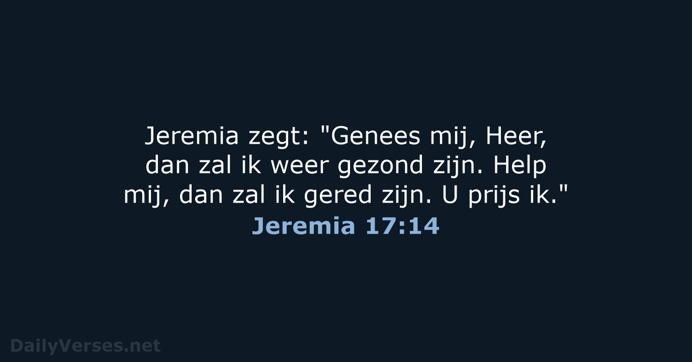 Jeremia 17:14 - BB