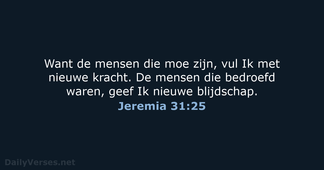 Jeremia 31:25 - BB