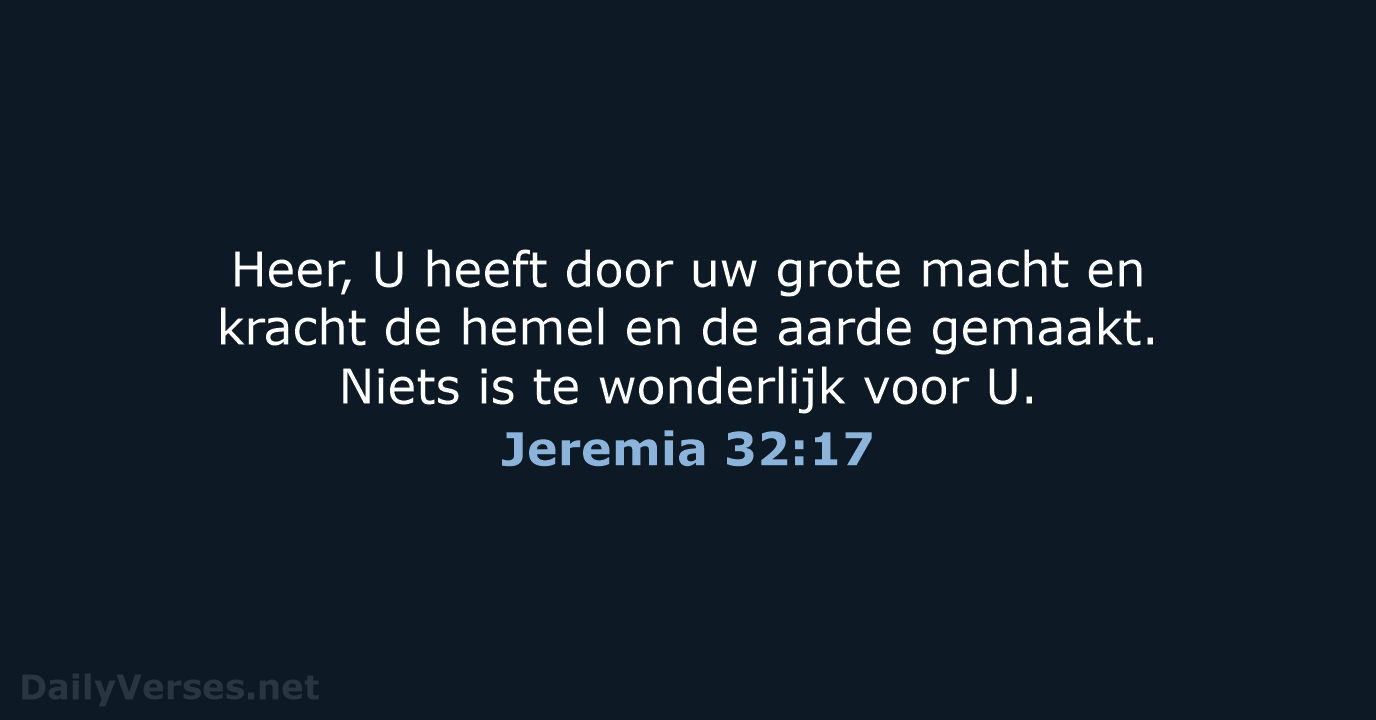 Jeremia 32:17 - BB