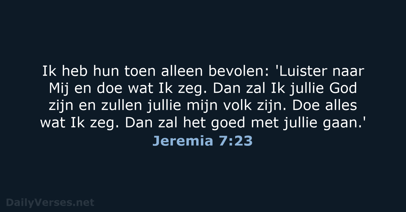 Jeremia 7:23 - BB