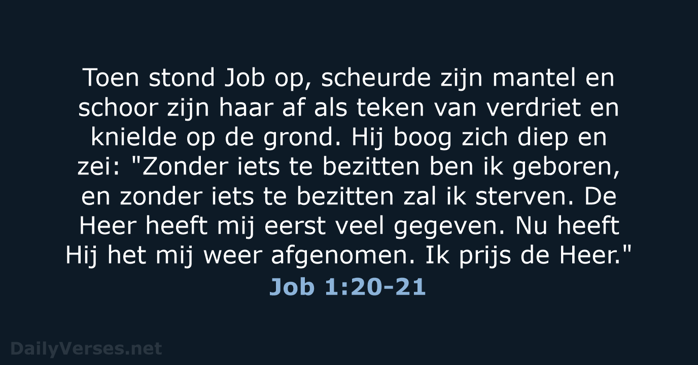 Job 1:20-21 - BB