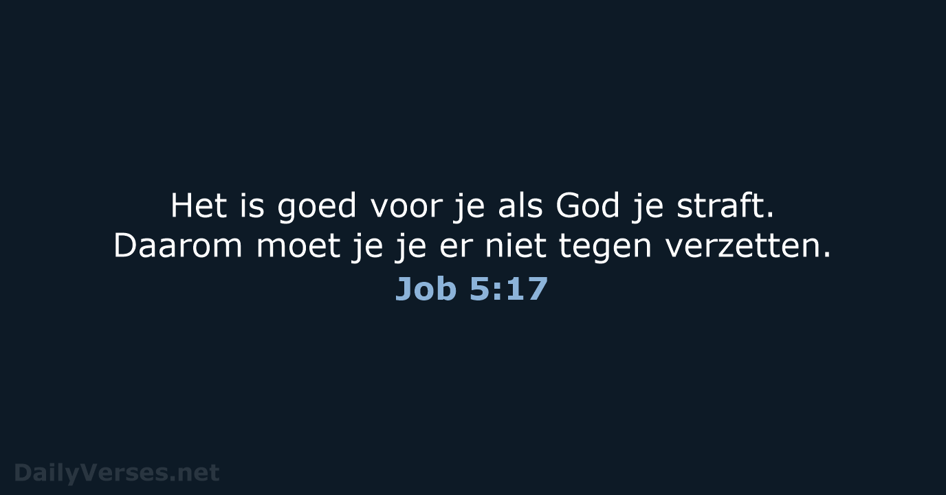 Job 5:17 - BB