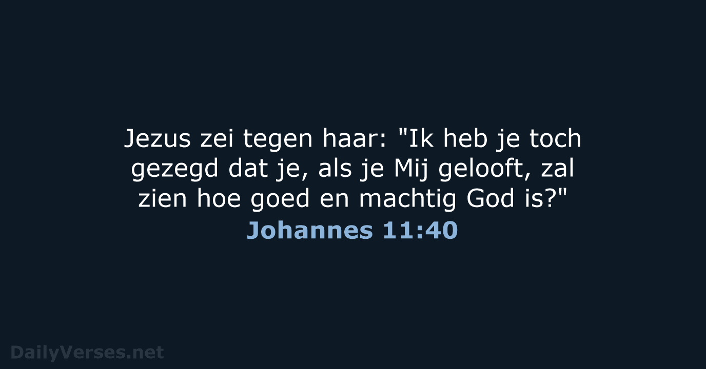 Johannes 11:40 - BB
