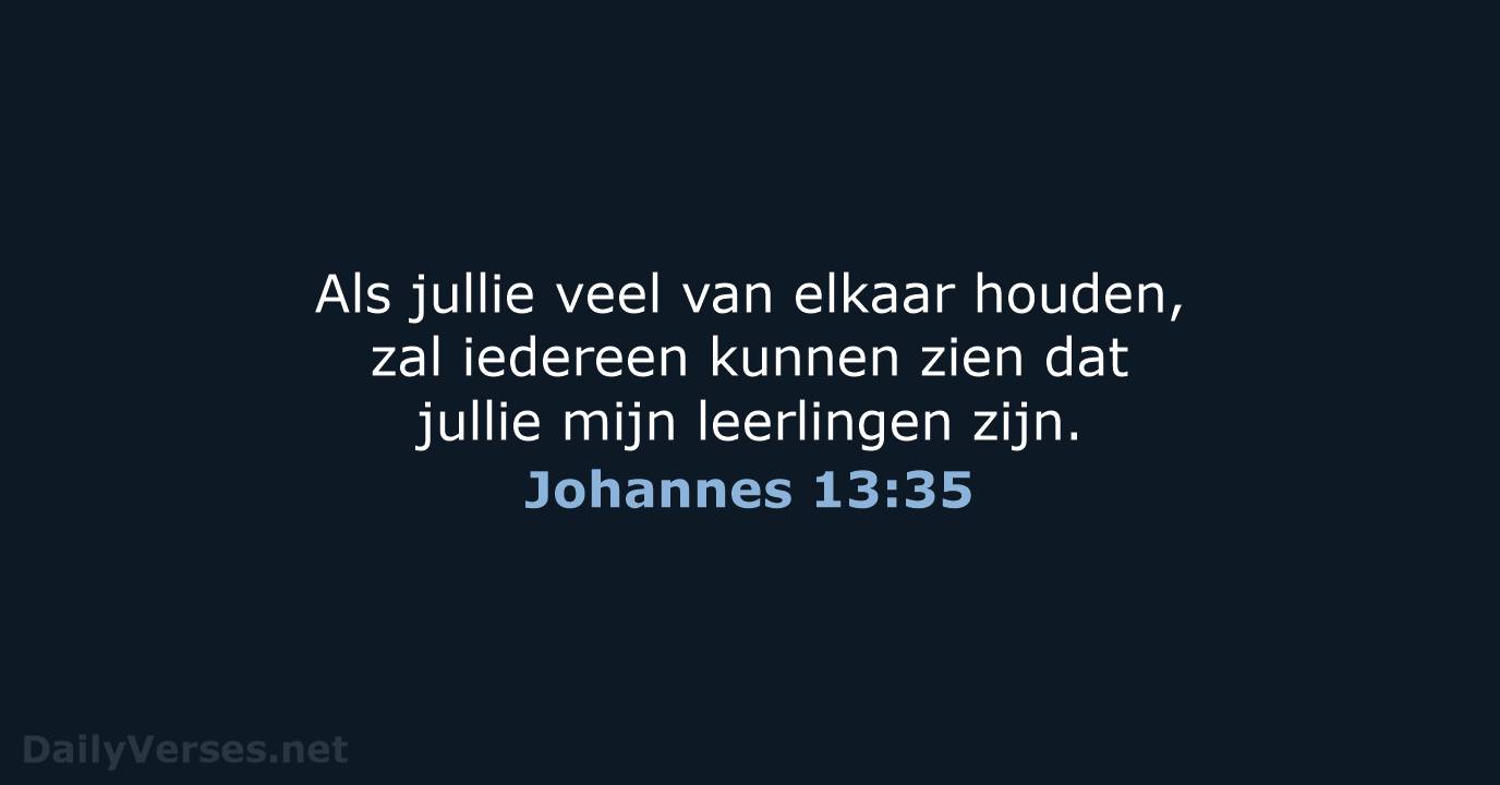 Johannes 13:35 - BB