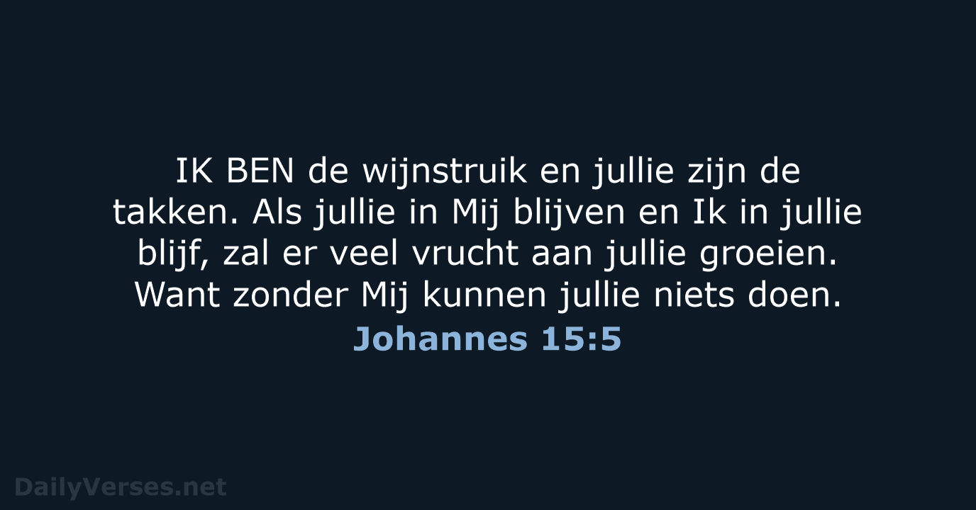 Johannes 15:5 - BB