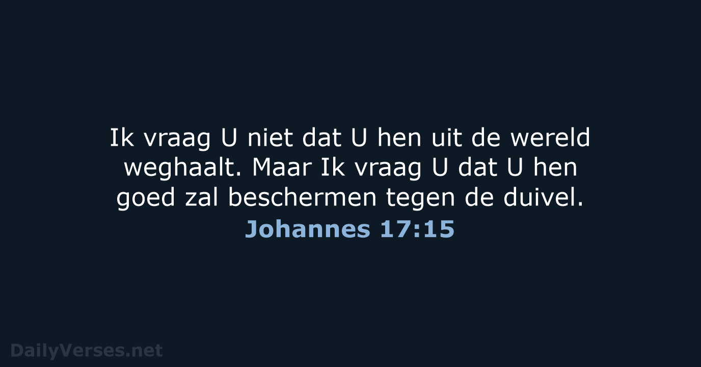 Johannes 17:15 - BB