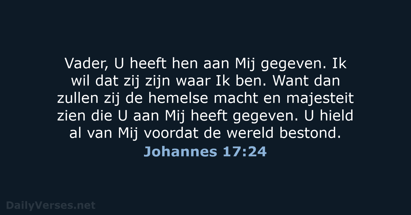 Johannes 17:24 - BB