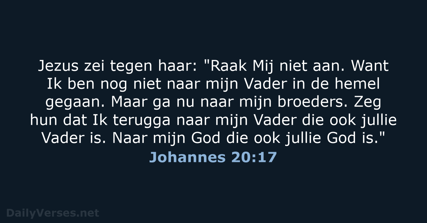 Johannes 20:17 - BB