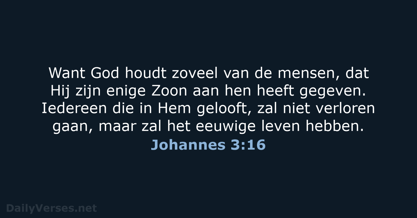 Johannes 3:16 - BB