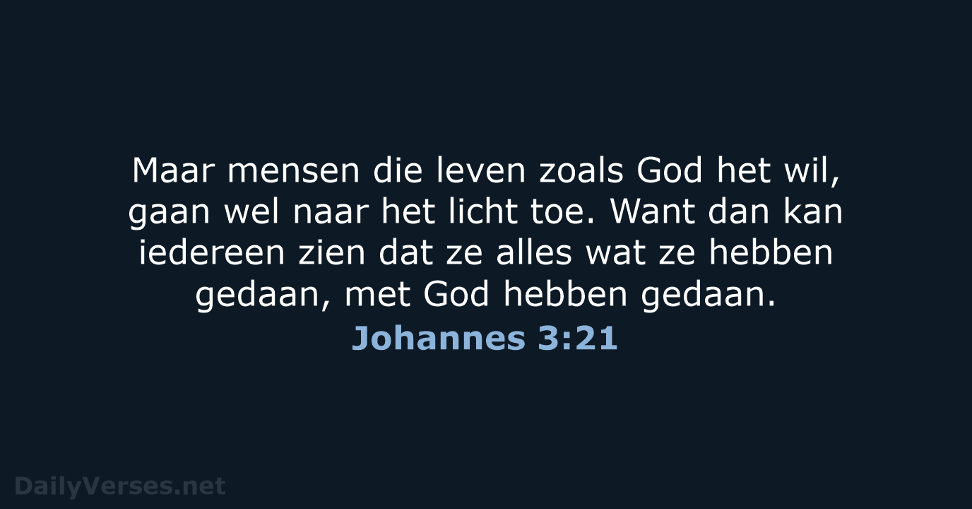 Johannes 3:21 - BB